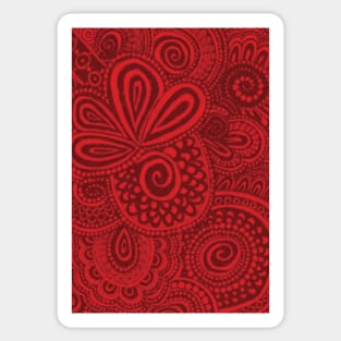 Big Red Pina Swirls Sticker